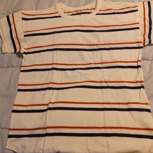 Madewell Whisper Cotton Rib-Crewneck Tee in Smithly Stripe